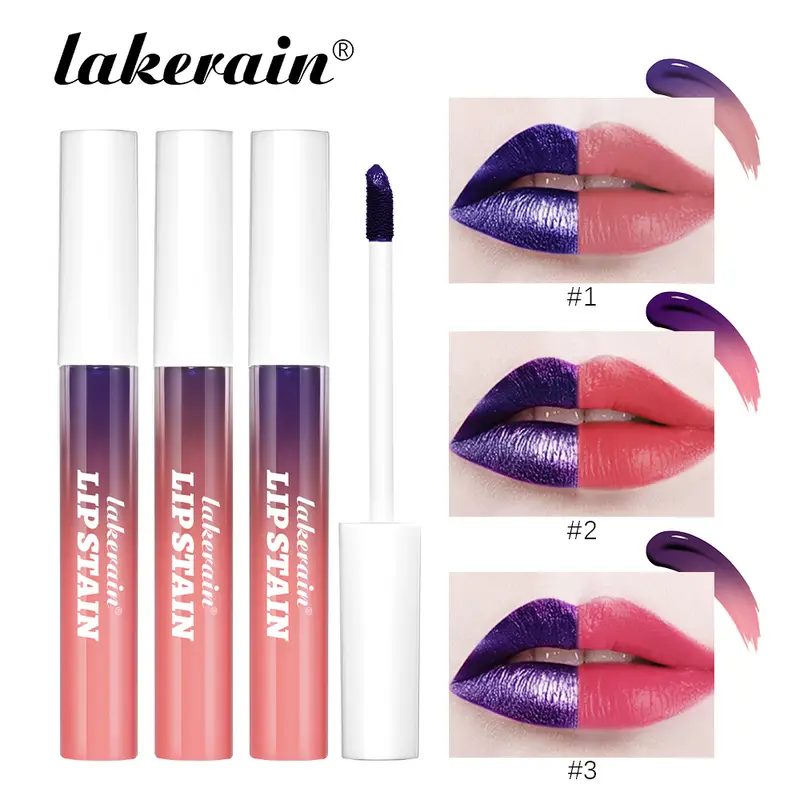 Blading Lip Gloss Peel and Stick Set Long-lasting Waterproof Pink Lip Gloss Transfer Resistant Natural Lip Cosmetics 3 Colors — image 2