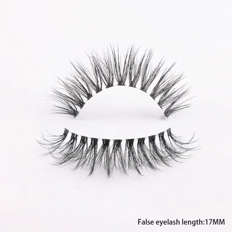 3D Mink Lashes Transparent Band False Eyelashes Natural Fake Eyelash Anime Winged Clear Band Lashes Manga Lashes Makeup — image 8