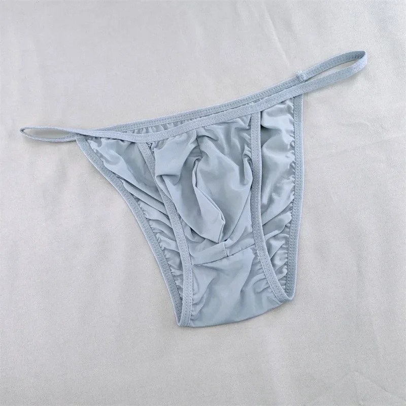 Solid Color Briefs Men Underwear Ultra Thin U Pouch Panties Low Waist Seamless Quick Dry Briefs for Daily Wear — image 27