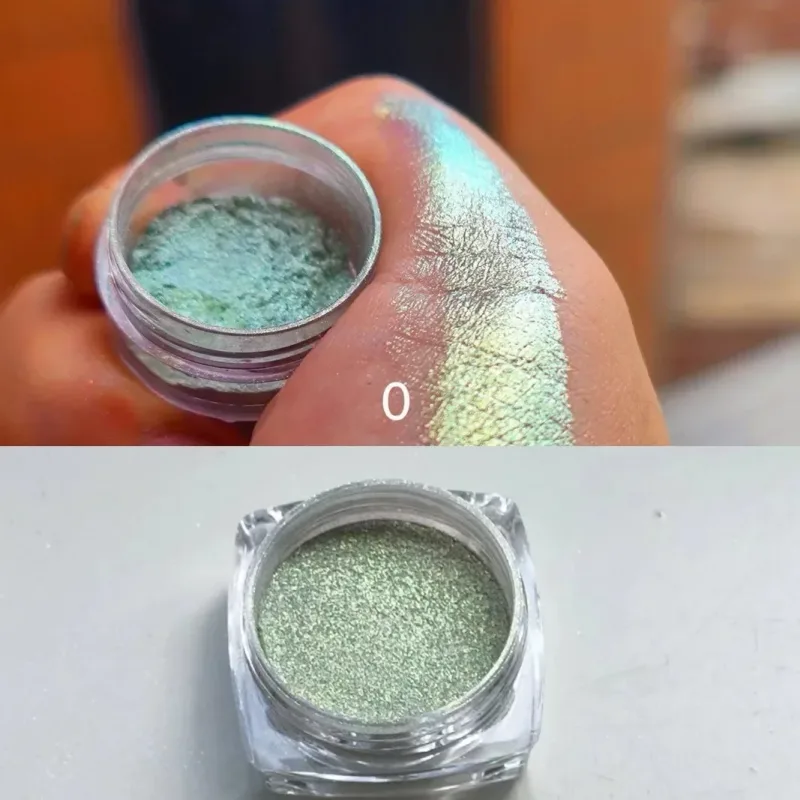 Glitter Eyeshadow Powder Long Lasting Chrome Chameleon Holographic Eyeshadow Powder Pigment Eye Makeup For Women Cosmetic — image 12
