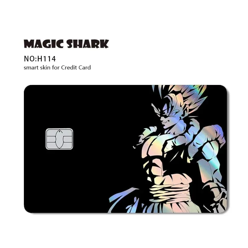 Magic Shark Goku Vegeta Cool Shinny Holographic Laser Credit Debit Card Sticker Film Front Skin Cover — image 8