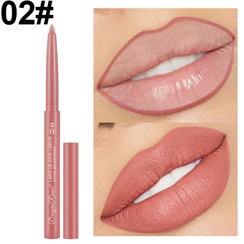 Lip Liner Lipstick Pen Waterproof Long-Lasting Contouring Lip Pencil Matte Finish Beginner Automatic Lip Liner Bean Paste Color Contouring Pen Automatic Rotating Lip Liner — image 18