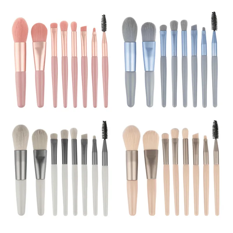 8Pcs Portable Makeup Brushes Set Women Cosmetic Eye Shadow Blush Powder Shadow Foundation Blush Blending Concealer Make Up Tools — image 2