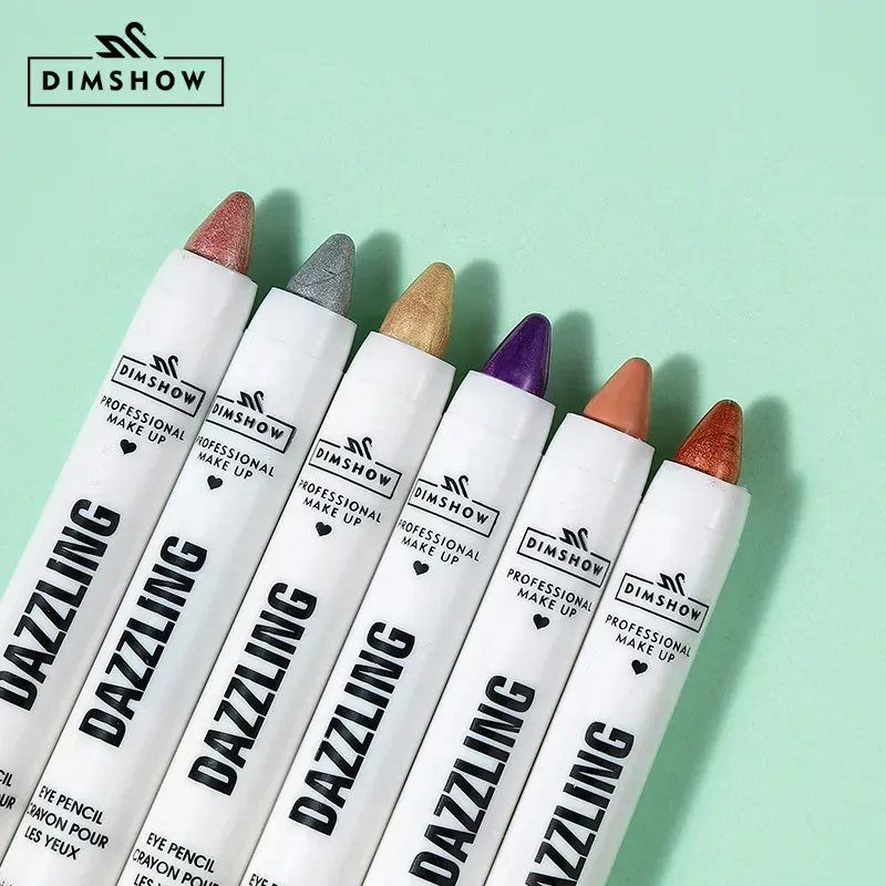 12 Colors Pearlescent Eyeshadow Pencil Waterproof Long Lasting Glitter Shimmer Eye Shadow Pen Eyeliner Stick Eyes Makeup Tools — image 6