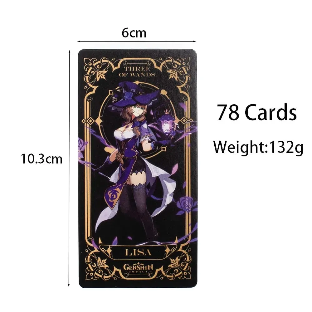 Genshin Impact Tarot Card Divination Toy Yae Miko Kamisato Ayaka Xiao Deck Board Game Cards Collection With Box — image 4