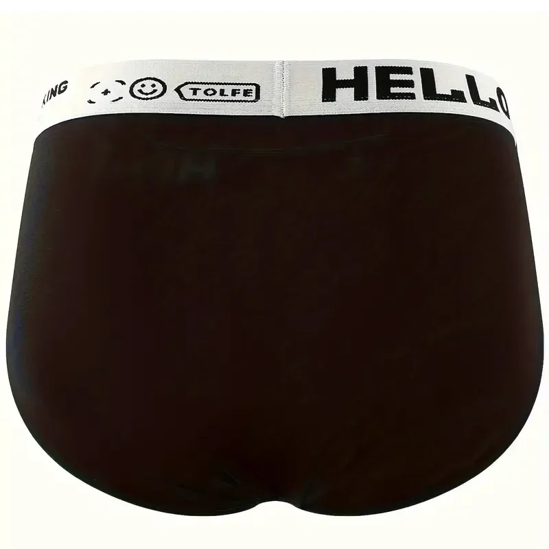 Random 5Pcs/set Men's Briefs Sexy Letter Waist Underwear Casual Comfortable Breathable Briefs Solid Color Underpants Men Panties — image 9
