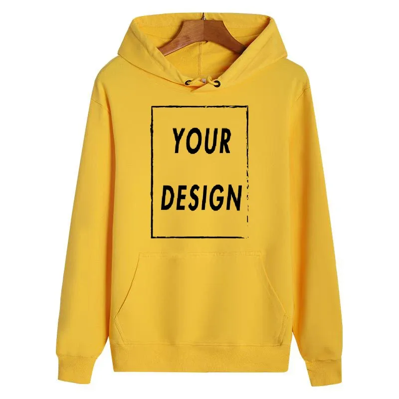 300g pure cotton hoodie custom design personalized logo long sleeved new men's and women's universal large casual sports sweat — image 3