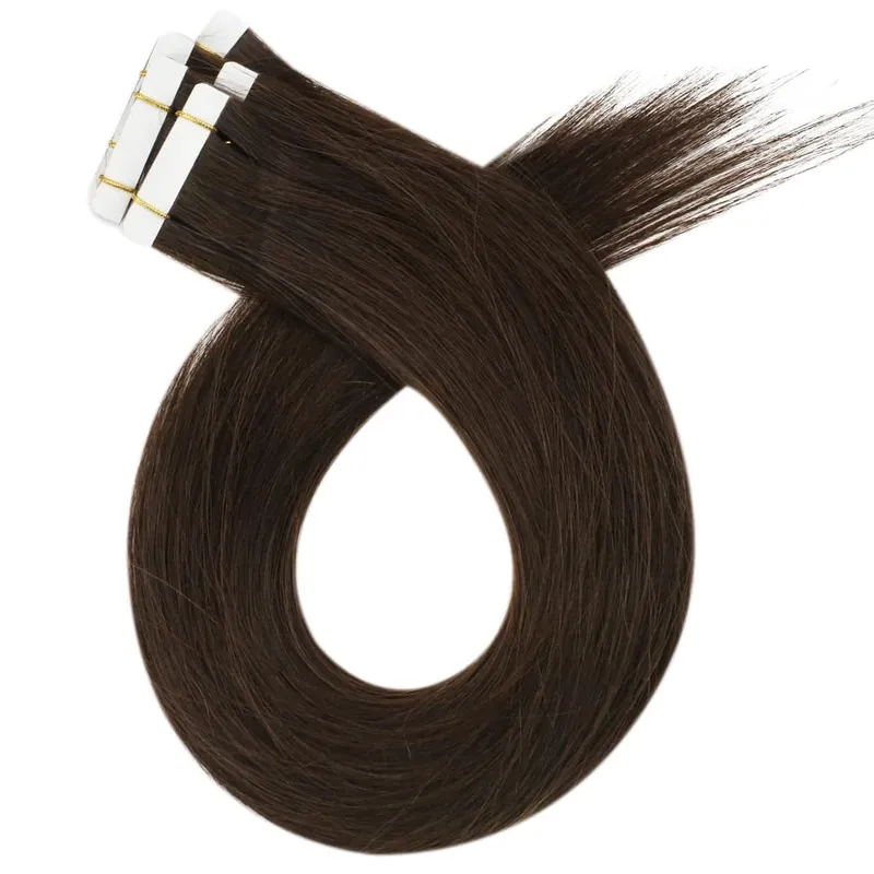Moresoo Seamless Hair Injection Tape in Extension Real Human Virgin Hair Brazilian Straight Invisible Tape in Hair 10A Grade