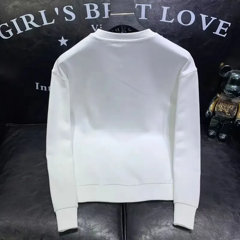 Musim Bunga Musim Gugur Lelaki Bergaya Mudah Kasual Semua Padanan Sweatshirt Y2K Streetwear Leher Bulat Pullover Lengan Panjang Lelaki Hoodies Longgar — image 2