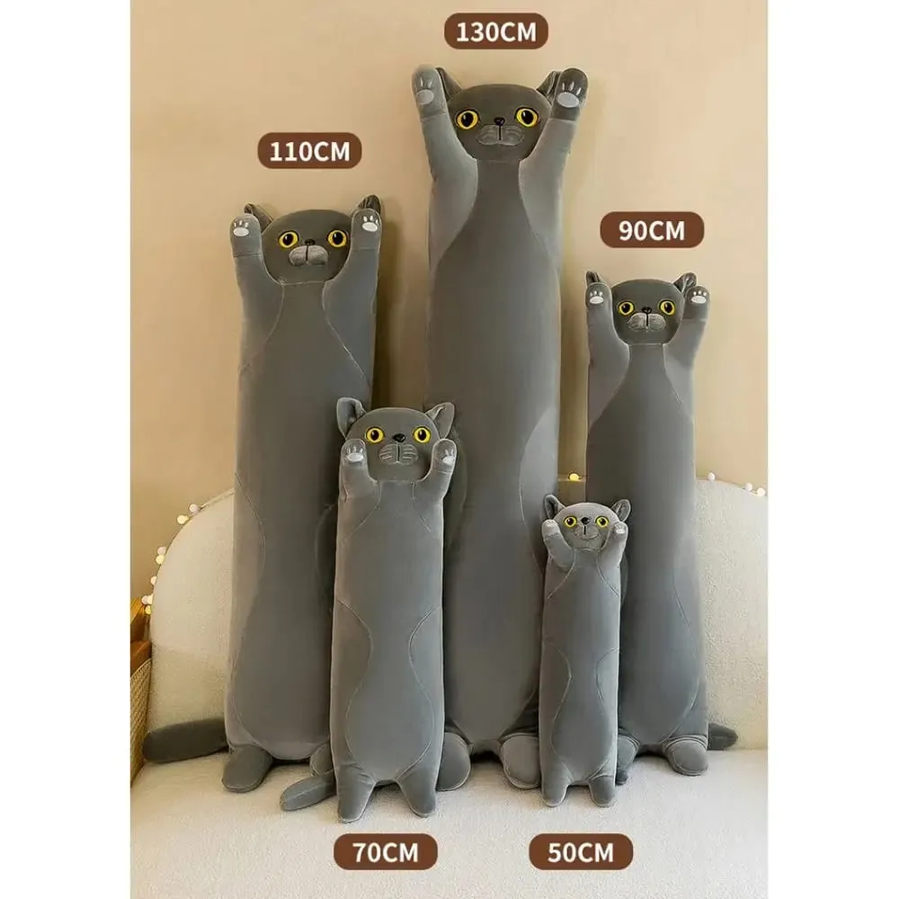 Simpatico peluche per gatti da 50/70 cm Squishy morbido cuscino per dormire Regali di compleanno di animali di peluche adorabili creativi — image 6