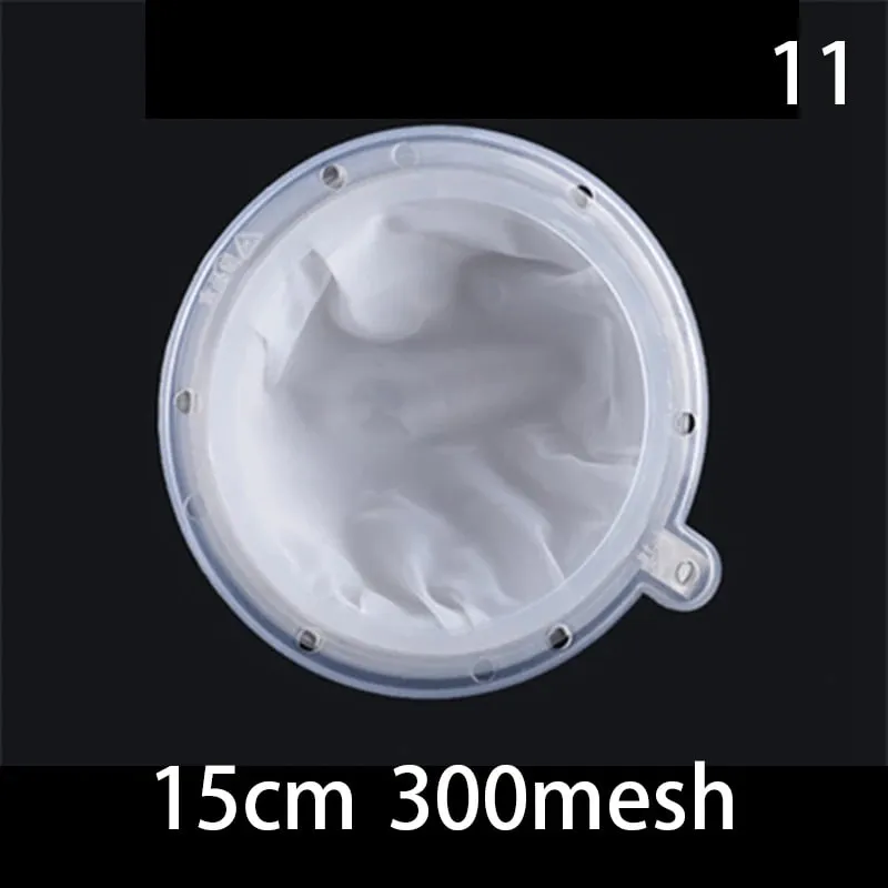 1pc 100/120/200/300/400/450 Mesh Nylon Filter Stainless Steel Funnel For Fruit Milk Traditional Chinese Medicine Oil White Wine — image 17