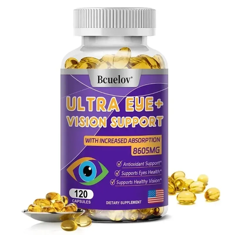 Eye Vitamins with A Blend of Lutein Zeaxanthin and Bilberry Extract for Macular Fatigue Dry Eyes and Vision Health in Adults
