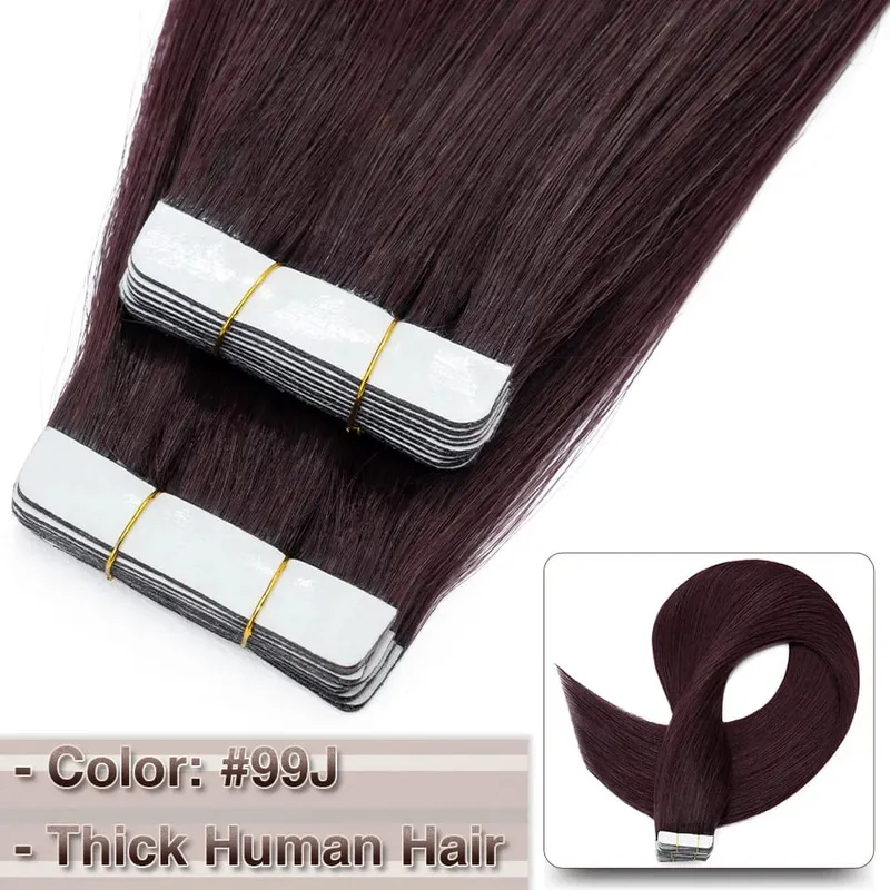 S-noilite 2.5g/pc Thick Tape In Human Hair Natural Hair Extensions Adhesive Seamless Invisible US Double Sides Replacement Tape