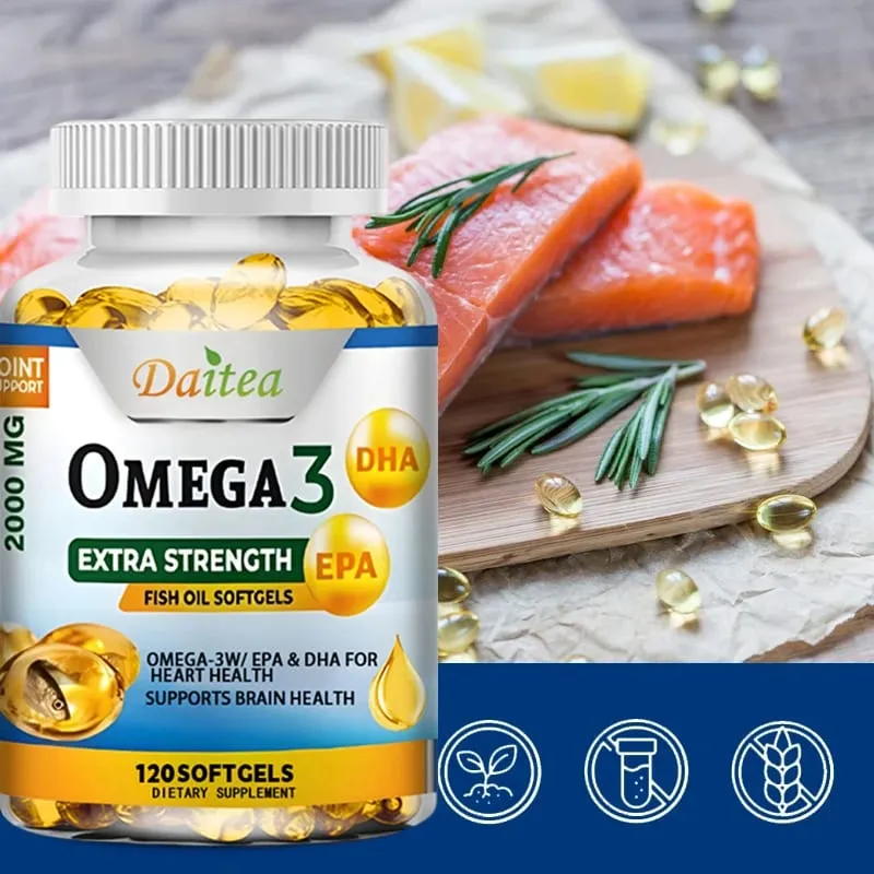 Fish Oil Omega 3 Supplement Fatty Acid Softgels Joint Brain and Heart Health Supplement — image 5