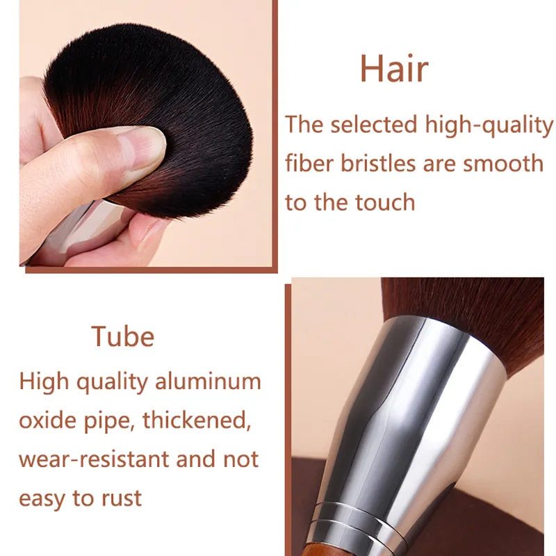 Professional Soft Makeup Brush Makeup Tools Liquid Foundation Concealer Make Up Brush Wood Handle Brushes Beauty Tool Wholesale — image 4