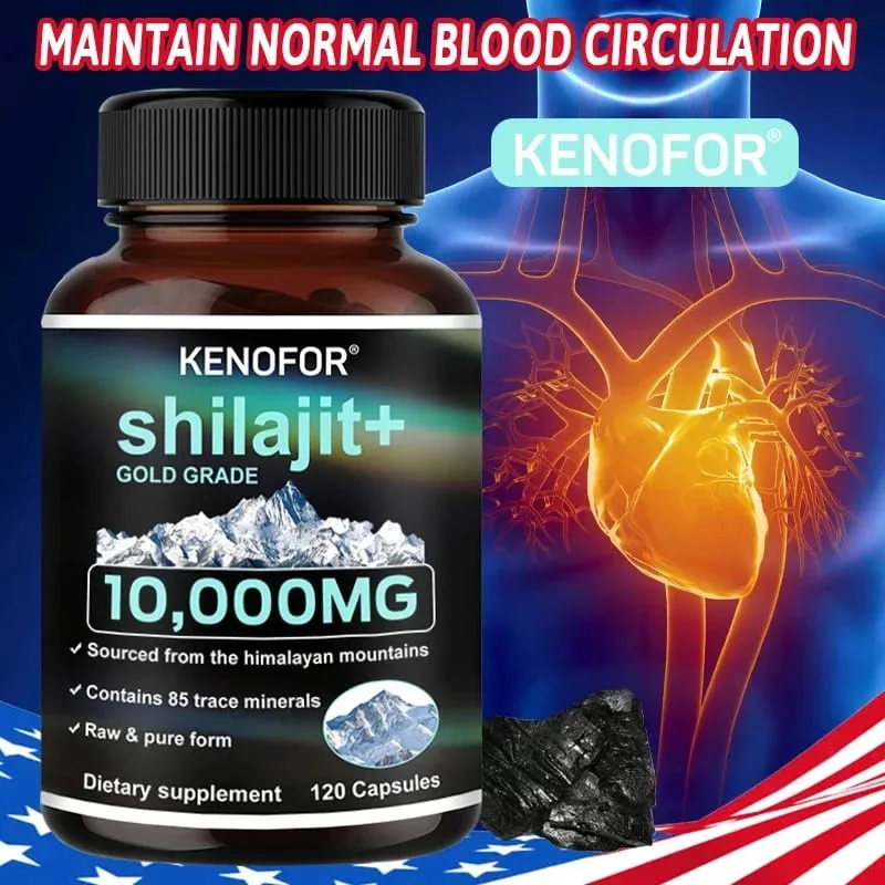 Himalayan Original and Pure Shilajit Capsules Rich in Natural Fulvic Acid and 85+ Trace Minerals Gluten Free Supplement