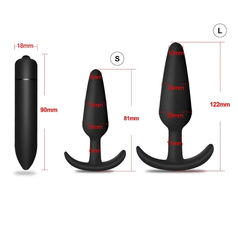 4pcs Beginner Silicone Butt Plug Anal Plug for Men Prostate Massager for Gay Mini Anal Bullet Vibrator Sex Toy for Men Women — image 26