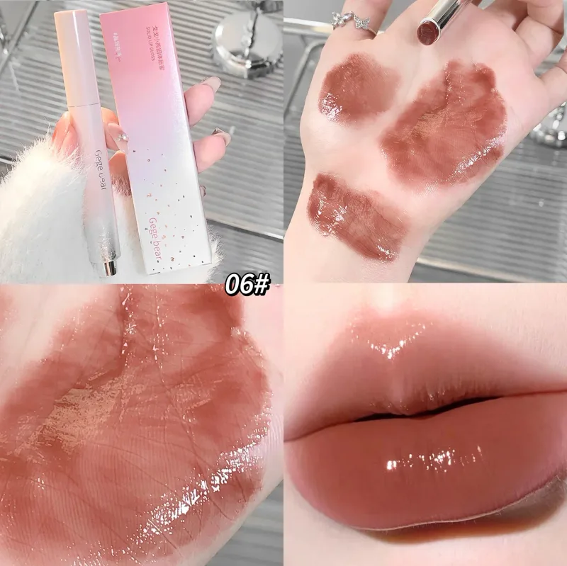 Clear Water Light Solid Lip Gloss Jelly Watery Pink Lipstick Pencil Moisturising Mirror Lipstick Pen Korean Lips Makeup Cosmetic