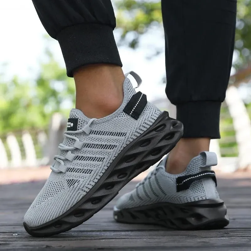Men's Thick Soled Sports Shoes for Spring and Summer Women's Breathable and Shock-absorbing Fashionable Running Shoes Bare Foot — image 5