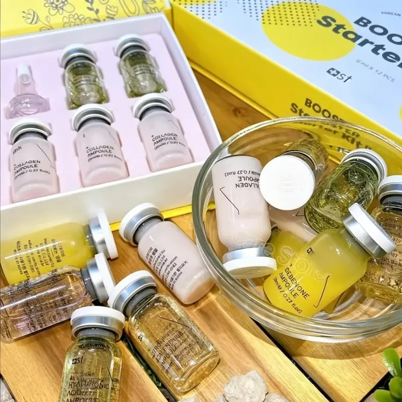 Korea 8ml BB Cream Skin Booster Kit Salmon DNA Moisturizing Whitening Serum Foundation Cream Beauty Skin Care
