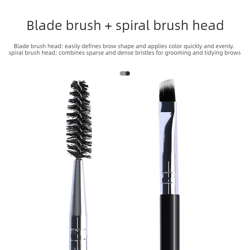 Berus Kening Lembut Berus Bulu Mata 2 dalam 1 Pembentuk Kontur Profesional Kening Eyeliner Berus Solek Eyes Blending Berus Kosmetik — image 2