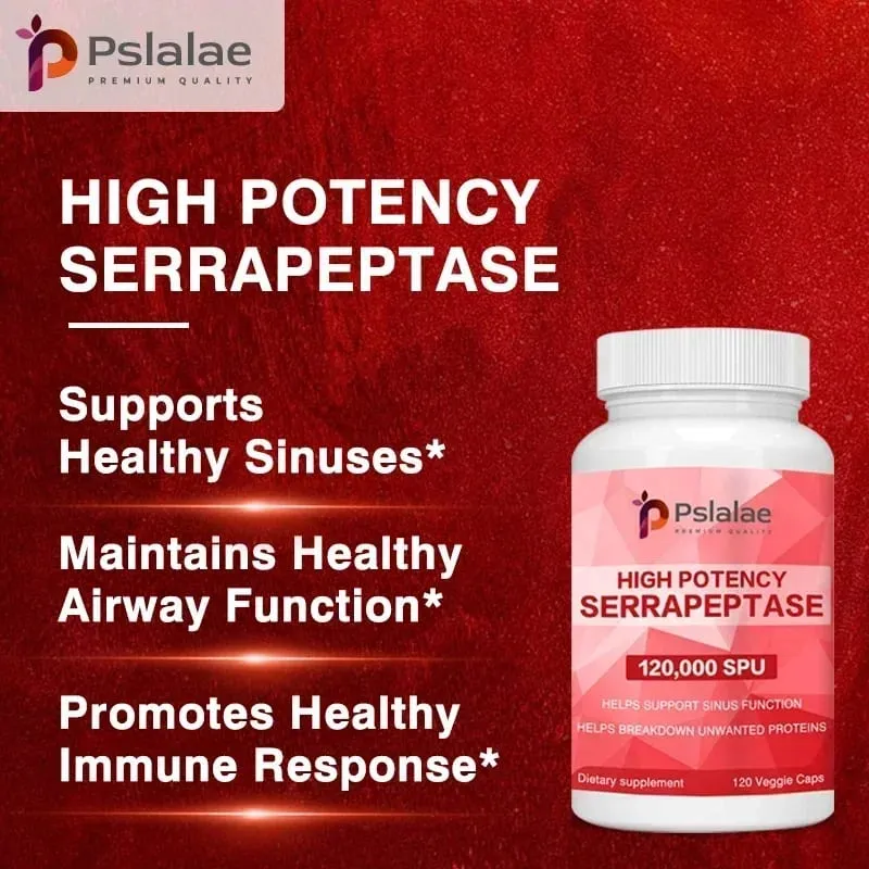 High Potency Serratiopeptidase Capsules - Supports Sinus Health and Airway Function and Improves Immunity Supplement — image 5