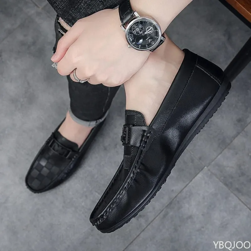 Men's Casual Shoes with New British Style Checkered Design Flat Anti Slip Cover They Are Suitable for Lazy Men's Shoes Sneakers — image 4