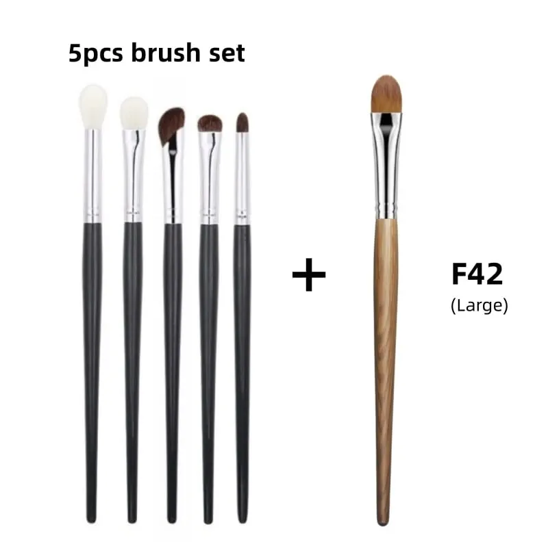 Eyeshadow Brush Set Kit Natural Hair 5Pieces Eye Shadow Makeup Brushes Beauty Tools