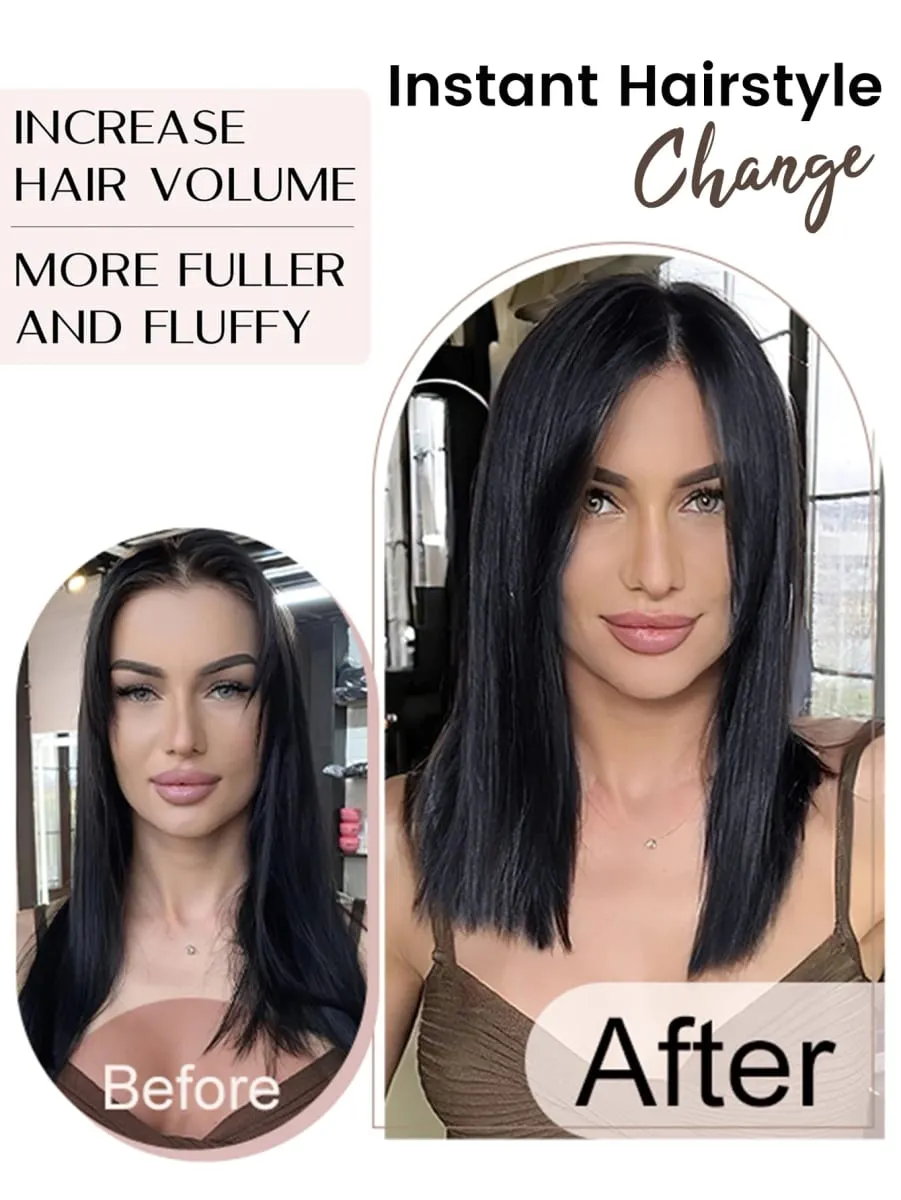 Invisible Seamless Synthetic Hair Pads Clip In One Piece Increase Hair Volume Hair Extensions Top Side Cover Hairpiece — image 2
