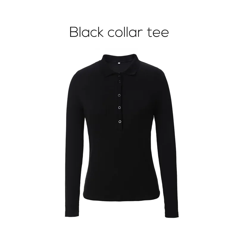 AP 2025 Spring and Summer Women Turn-down Collar Tee Soft Lady Cotton Blend Skirt Comfortable Casual — image 15