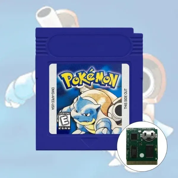 GB/GBC RTC Pokemon Blue/Crystal/Green/Gold/Red/Silver/Yellow Video Game Cartridge with Battery USA Version