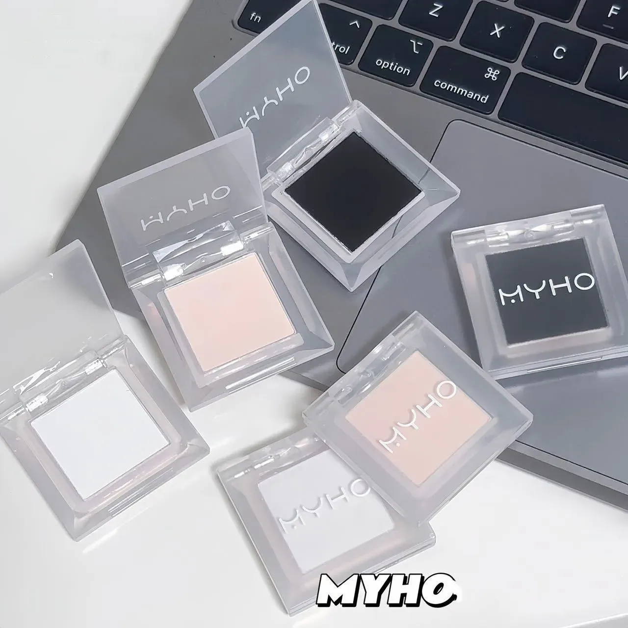 Monochrome Matte White Black Eyeshadow Highlighter Makeup Palette Waterproof Face Contouring Brighten Eyeshadow Lying Silkworm — image 6
