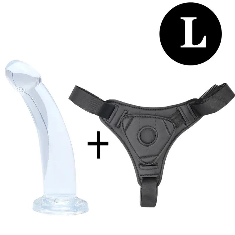 Lesbian Realistic Strapon Dildo Panties Strap-on Harness Belt with Silicone Anal Plug Suction Cup for Women Gay Sex Toys — image 17