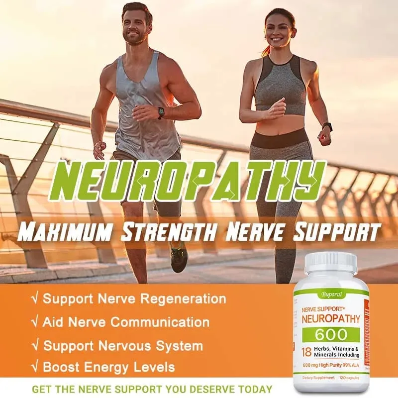 Neuropathy Support Supplement 600mg - Supports The Nervous System Relieves Stress Promotes Brain Function and Boosts Energy — image 6