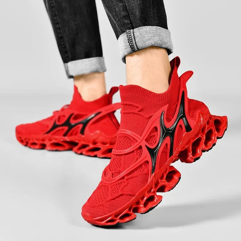 Men's Blade Type Shoes Breathable Shock Absorption Running Shoes Non-Slip Shoes For Jogging Tennis Gym Casual Walking Sneakers — image 5