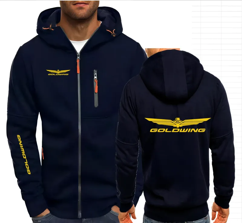 Golden Wing 1500 1800 Motorcycle Men's Hoodies Sweatshirt Zipper Hooded Sweatshirt Men Clothing Sportswear Casual Jacket S-4XL — image 2
