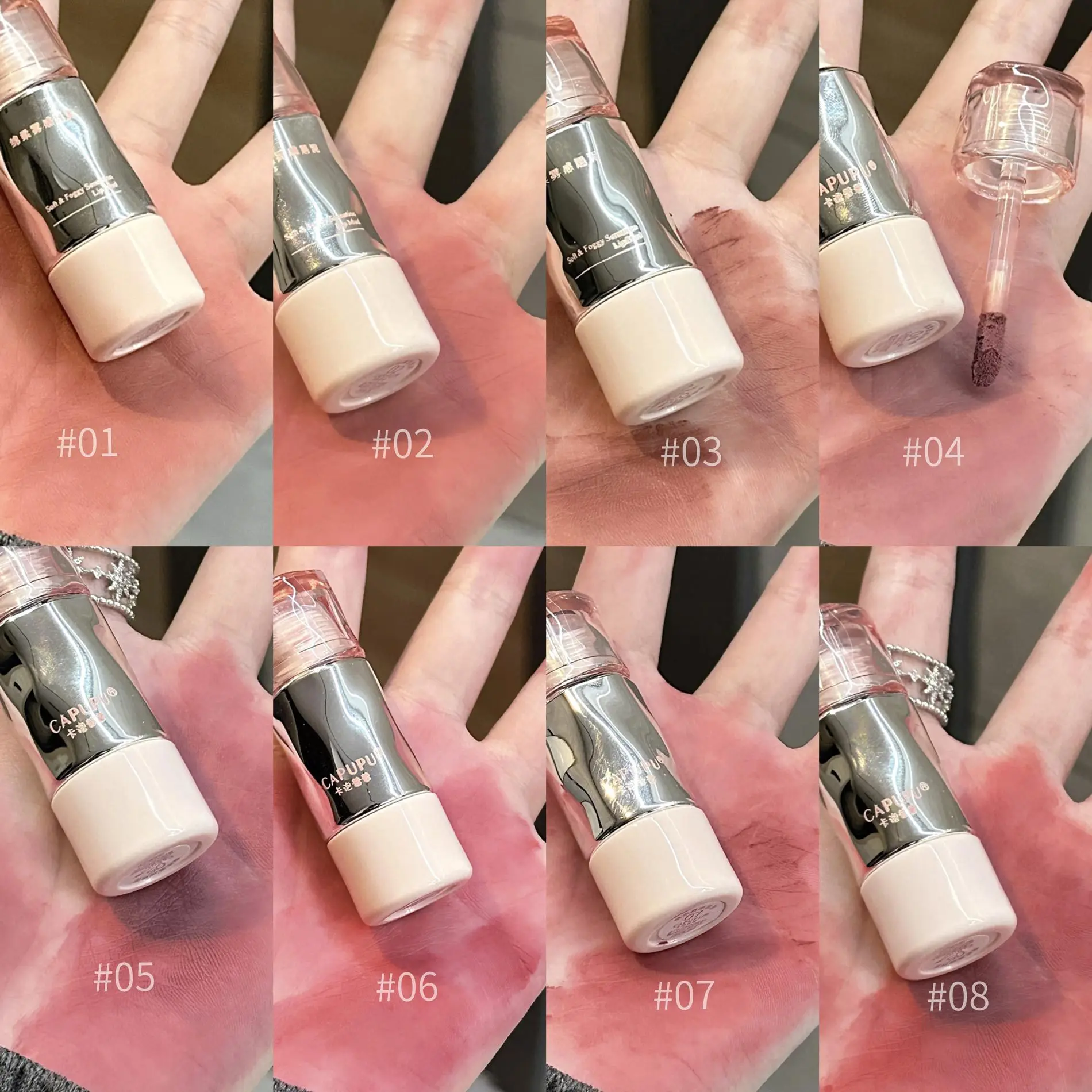 8 Colors Matte Pigment Mousse Lip Gloss Waterproof Sexy Red Lipgloss Brown Matte Lipstick Mud Lasting Easy To Color Women Makeup