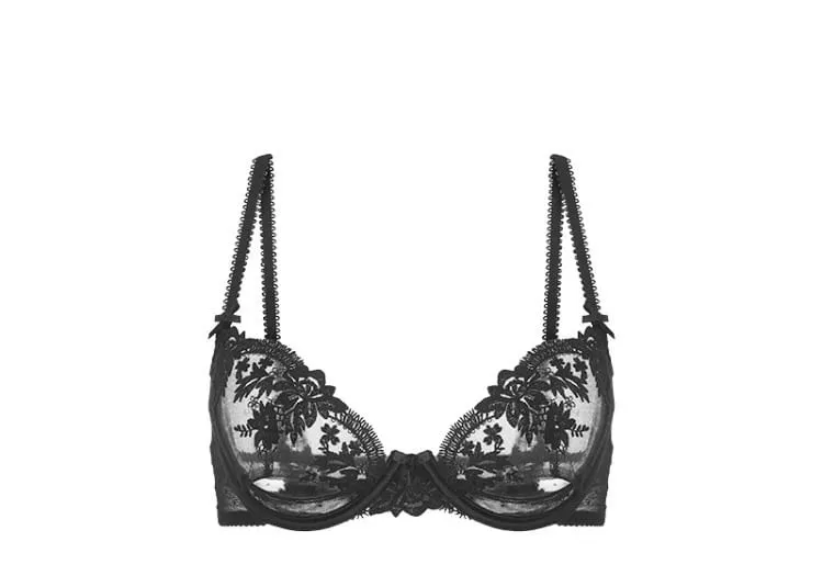 Riviera Sheer Bralette - Breathable Half Cup Underwire Bra Summer-Ready Lace Lingerie Set No Sponge Heatwave-Friendly — image 8