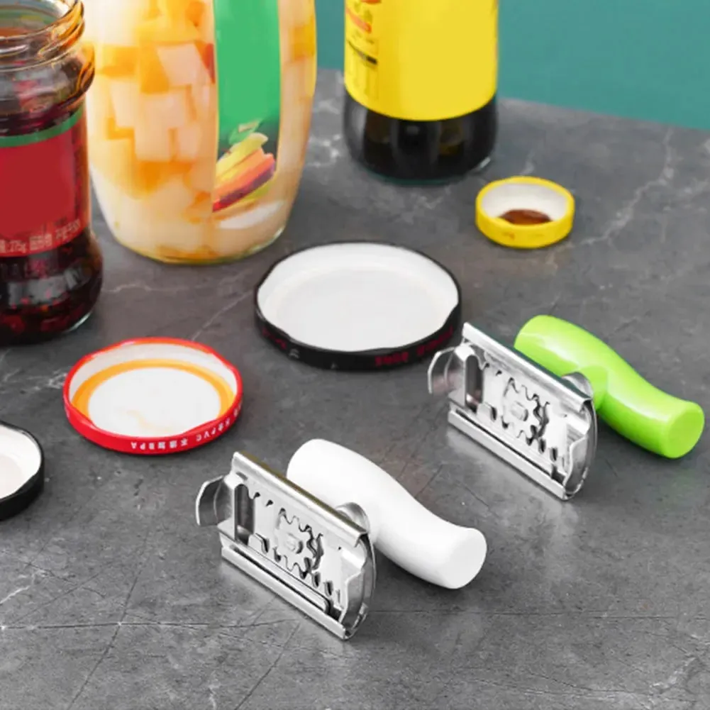 Apriscatole multifunzione con coperchio regolabile in acciaio inossidabile Apriscatole a vite salva-lavoro Gadget da cucina — image 10