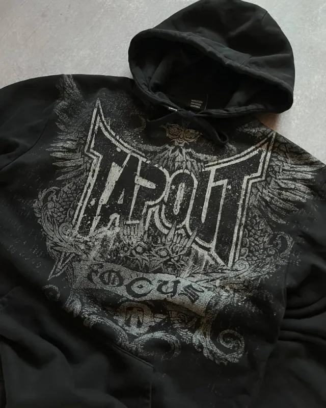 American New Fashion Oversized Pattern Printed Hooded Sweater Men Y2K Harajuku Vintage Popular Casual Couple Sports Hoodies — image 4