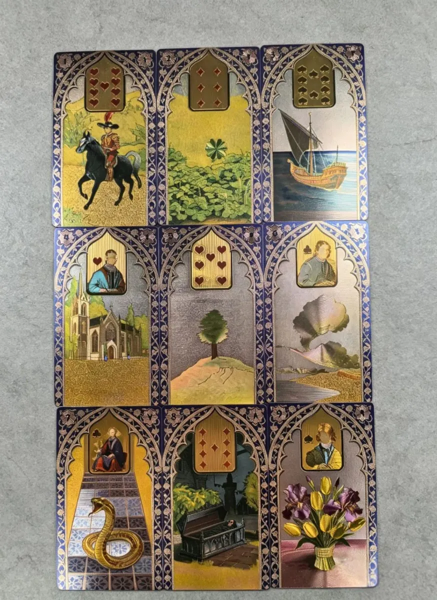 Карты Oracle Rana George Lenormand, 40 шт., водонепроницаемые ПЭТ-карты 12*7 см для гадания и гадания