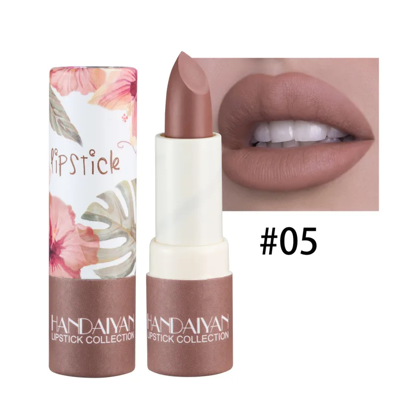 8 Colors Velvet Finish Lipstick Waterproof Long Lasting Moisturizing Non Stick Cup Nude Pink Red Lip Makeup Cosmetics — image 8