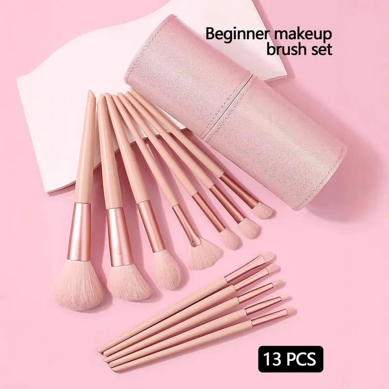 New 13 Pcs/set In Barrels Makeup Brushes Set Powder Foundation Blush Contour Eyeshadow Brow Lashes Cosmetic Brushes Beauty Tools — image 10