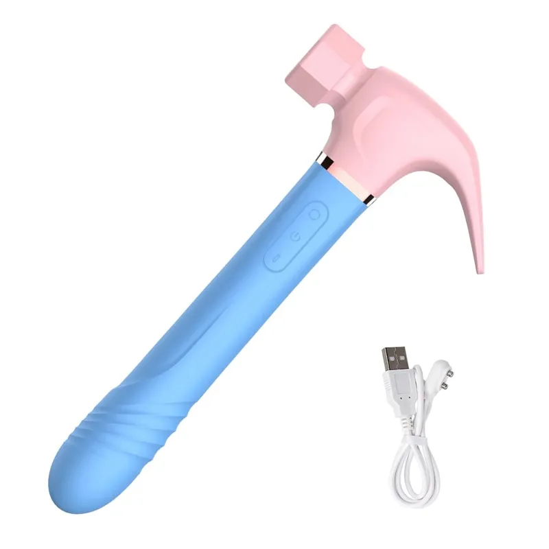 Hammer Clitoris Sucking Vibrator Clitoris G-Spot Massager Nipple Licking Vagina Anus Retractable Dildo Women’s Sex Toy