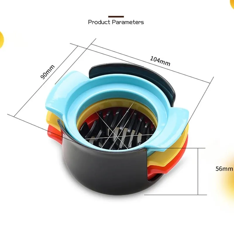 Kitchen Accessories Three In One All Egg Machine Preserved Eggs Cutter Multi-function Household Fancy Modeling Splitter