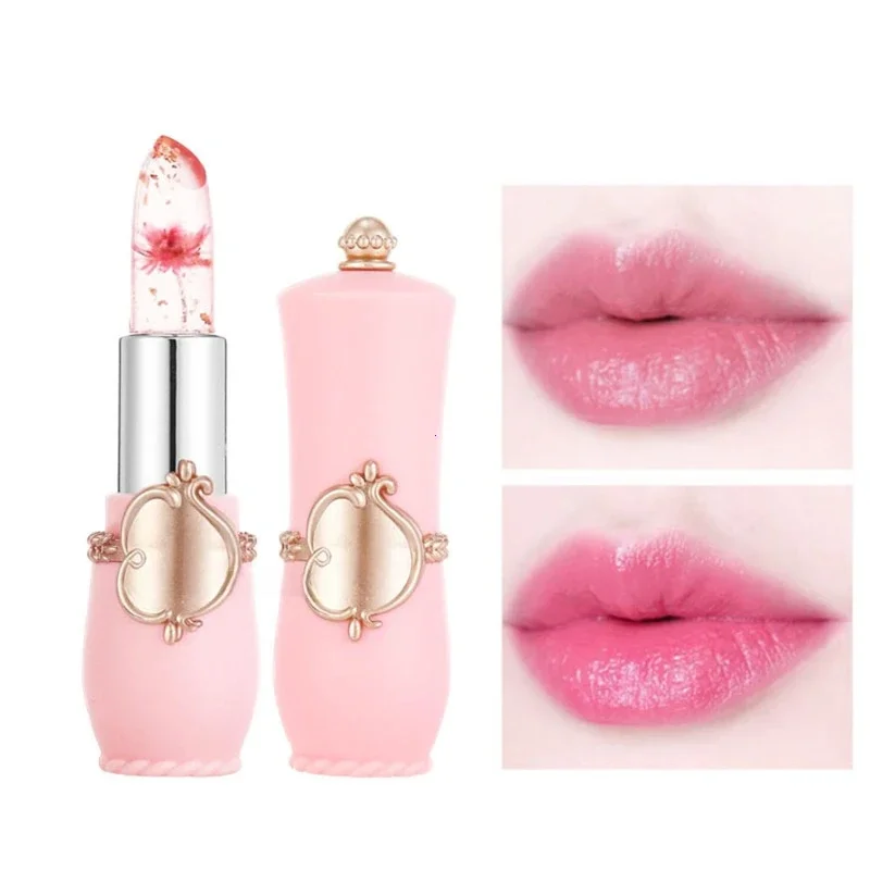 Flower Jelly Lipstick Set Temperature Change Moisturizer Flower Lip Stick Long Lasting Lip Balm Magic Color Change Lip Gloss Set — image 3