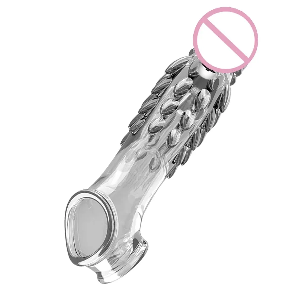 Reusable Cock Ring Vibrator Delay Condom Penis Sleeve Extension Extend Dildo Adult Anal Plug Sex Toys For Men For Women Sex Toys — image 3