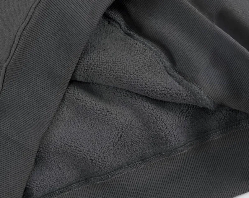 DIY Custom Your Brand LOGO 500GSM Heavy Weight New Autumn Winter Casual Thick Cotton Men's Top Solid Color Hoodies Sweatshirt — image 4