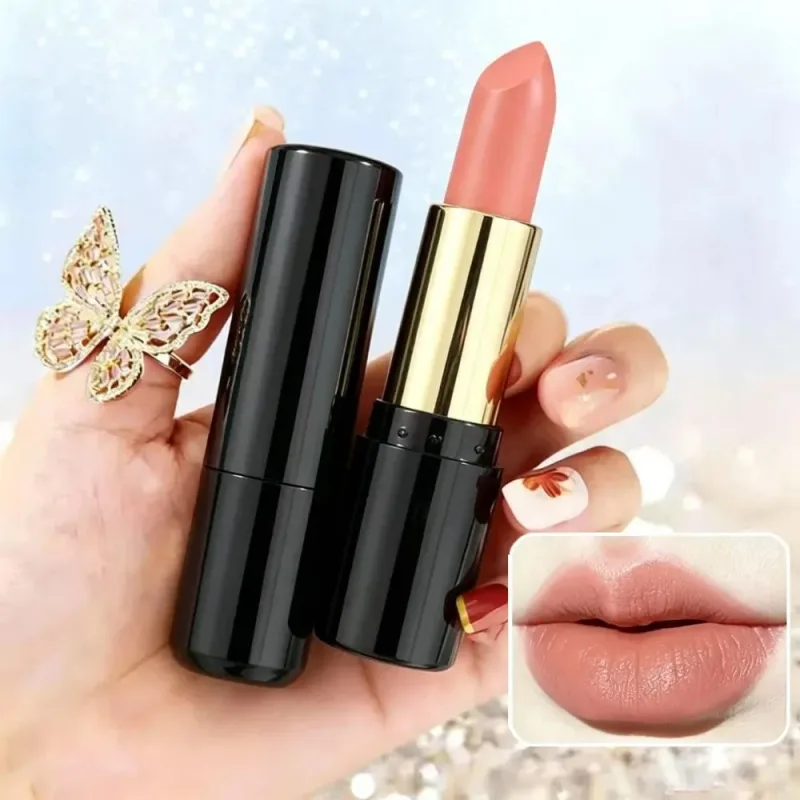 Milk Tea Cinnamon Nude Lip Stick Matte Moisturizing Lasting High Pigment Lip Balm Smooth Velvet Lip Color Daily Natural Makeup