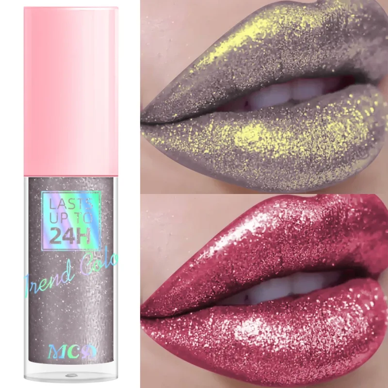 18 Colors Diamonds Glitter Lip Gloss Long Lasting Waterproof Liquid Lipstick Pearl Shining Lip Color Sparking Lip Makeup Women — image 4